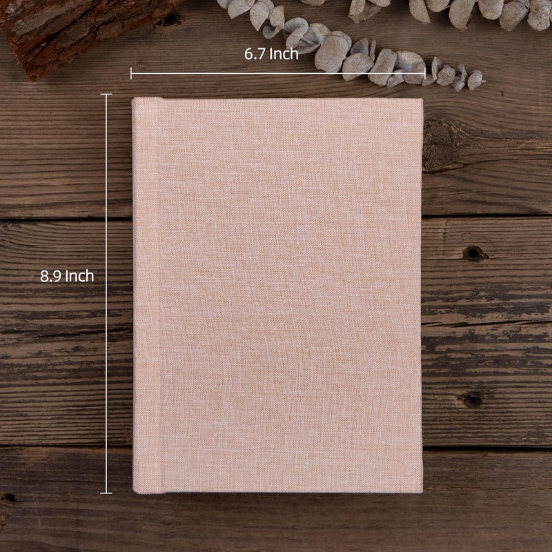 Pssoss Small 4x6 Photo Album with Writing Space Holds 20 Photos Ideal for Wedding Theme-Album and Baby Photo Album (Beige) - Image 2